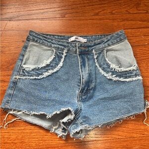 Adika 2 tone denim shorts